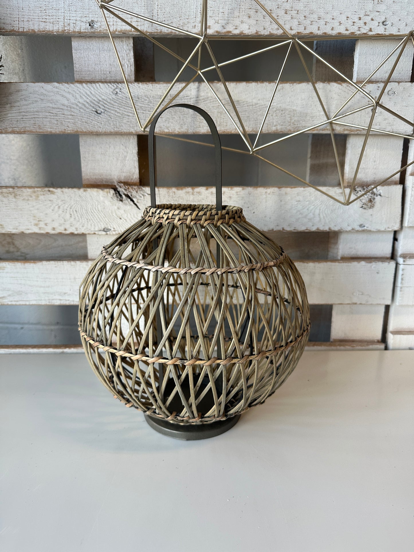 Rattan Hanging Lantern, Set of 6