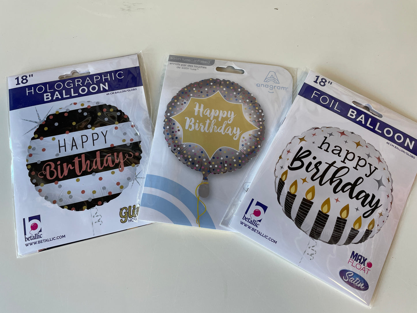 Happy Birthday foil balloons