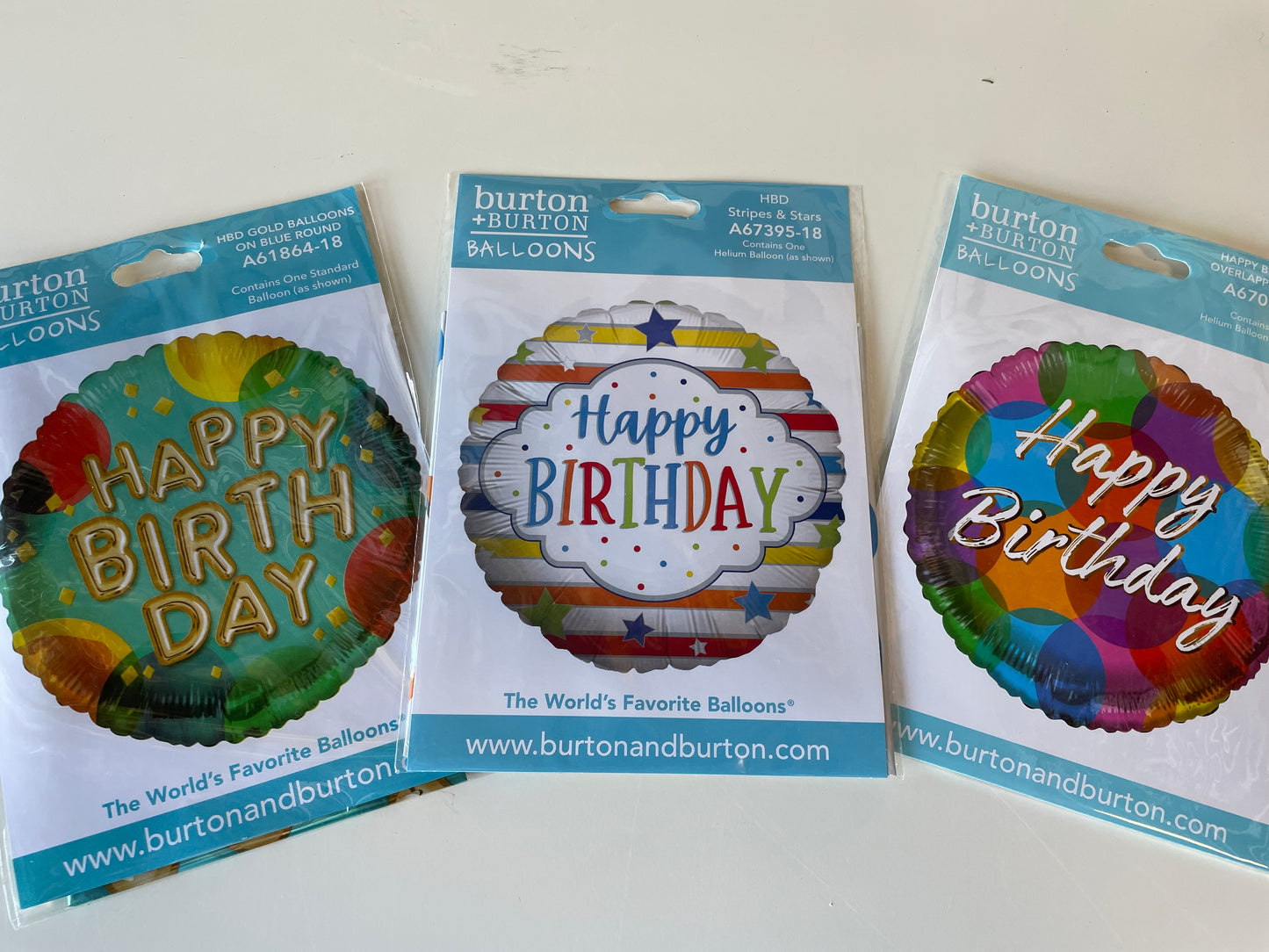 Happy Birthday foil balloons