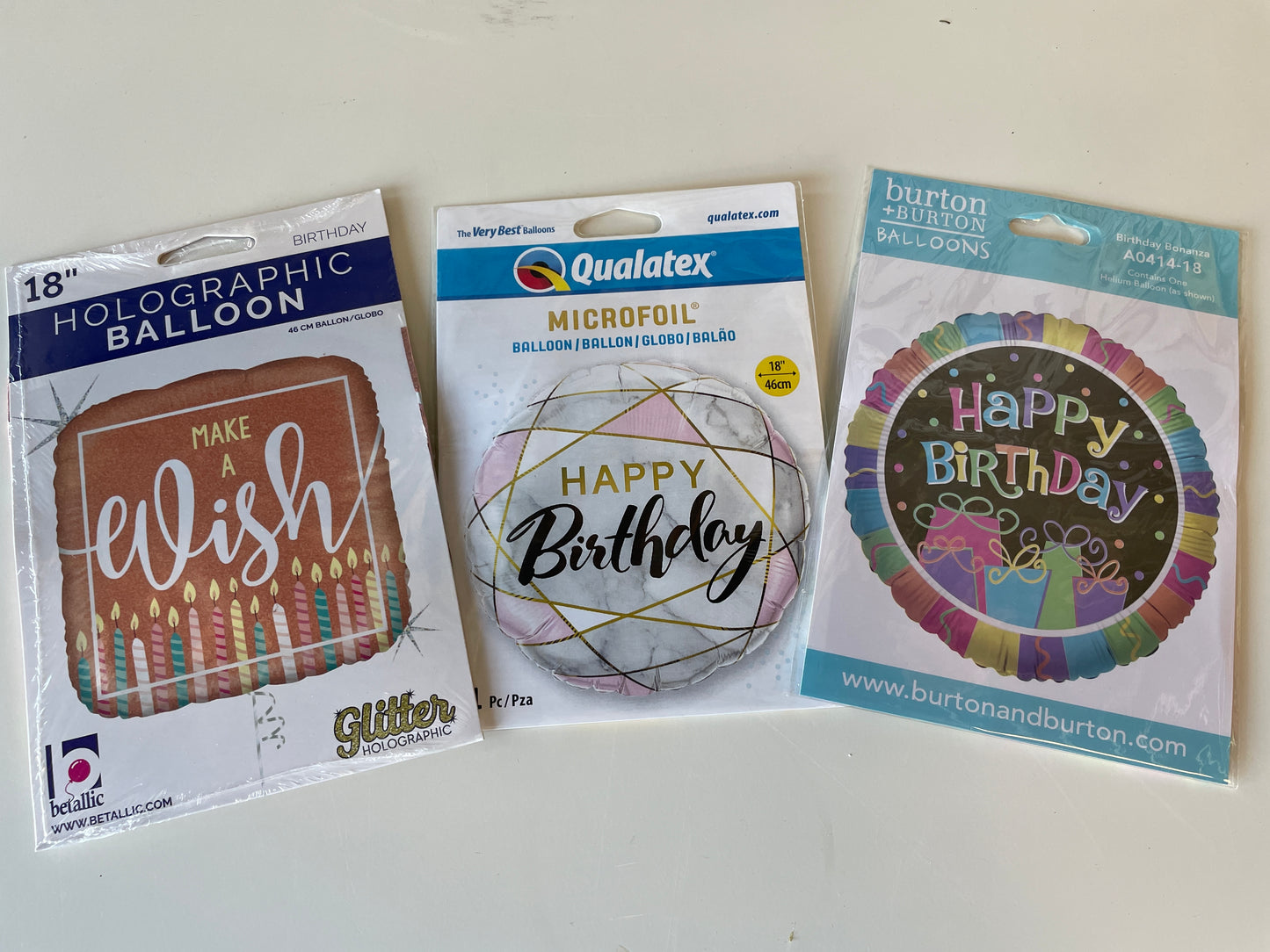 Happy Birthday foil balloons