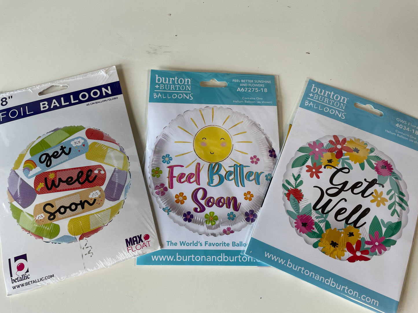 Get Well foil balloons