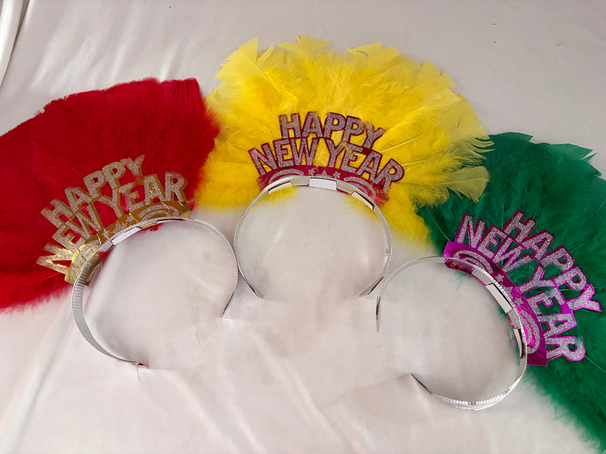 Happy New Year Feathered Headbands