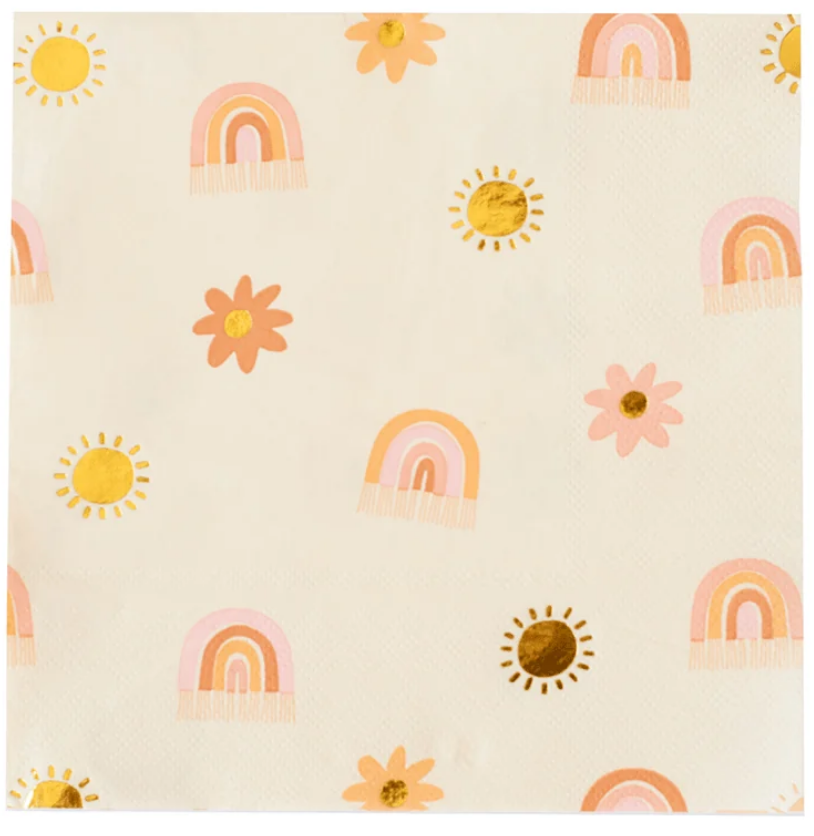 Boho Rainbow Luncheon Napkins by Daydream Society