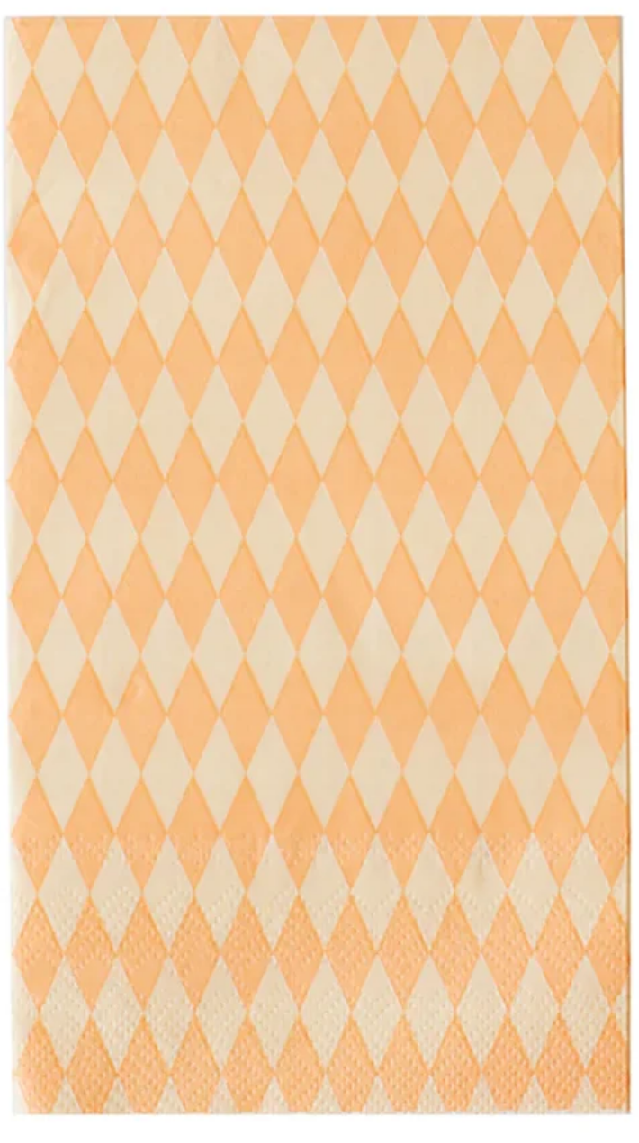 Check It Peaches & Cream Dinner Napkins by Jollity & Co