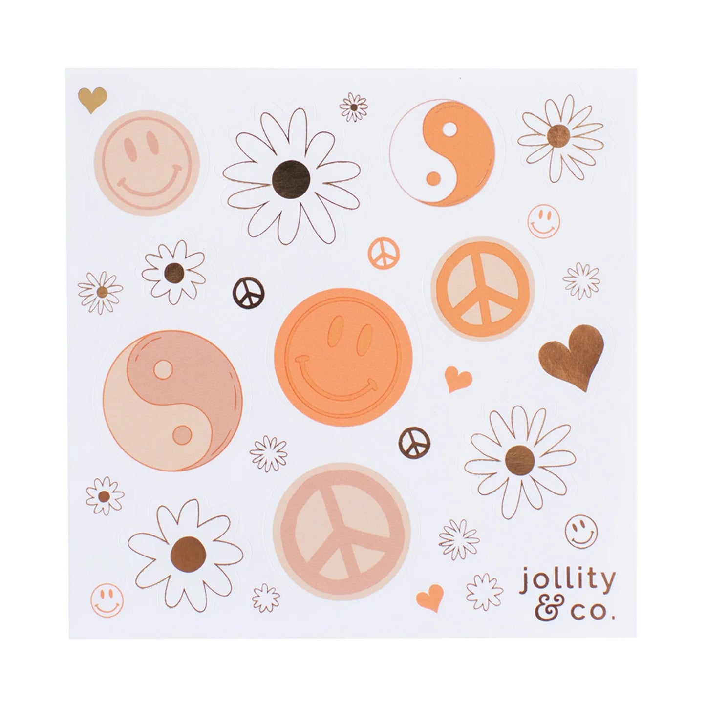 Peace and Love Stickers by Jollity & Co