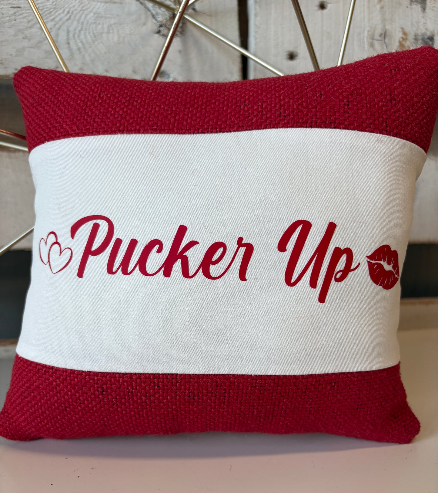 Valentine's Day Mini Pillow with Message