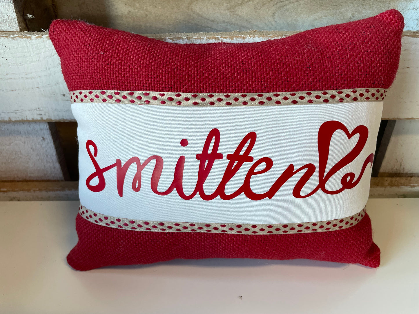 Valentine's Day Mini Pillow with Message