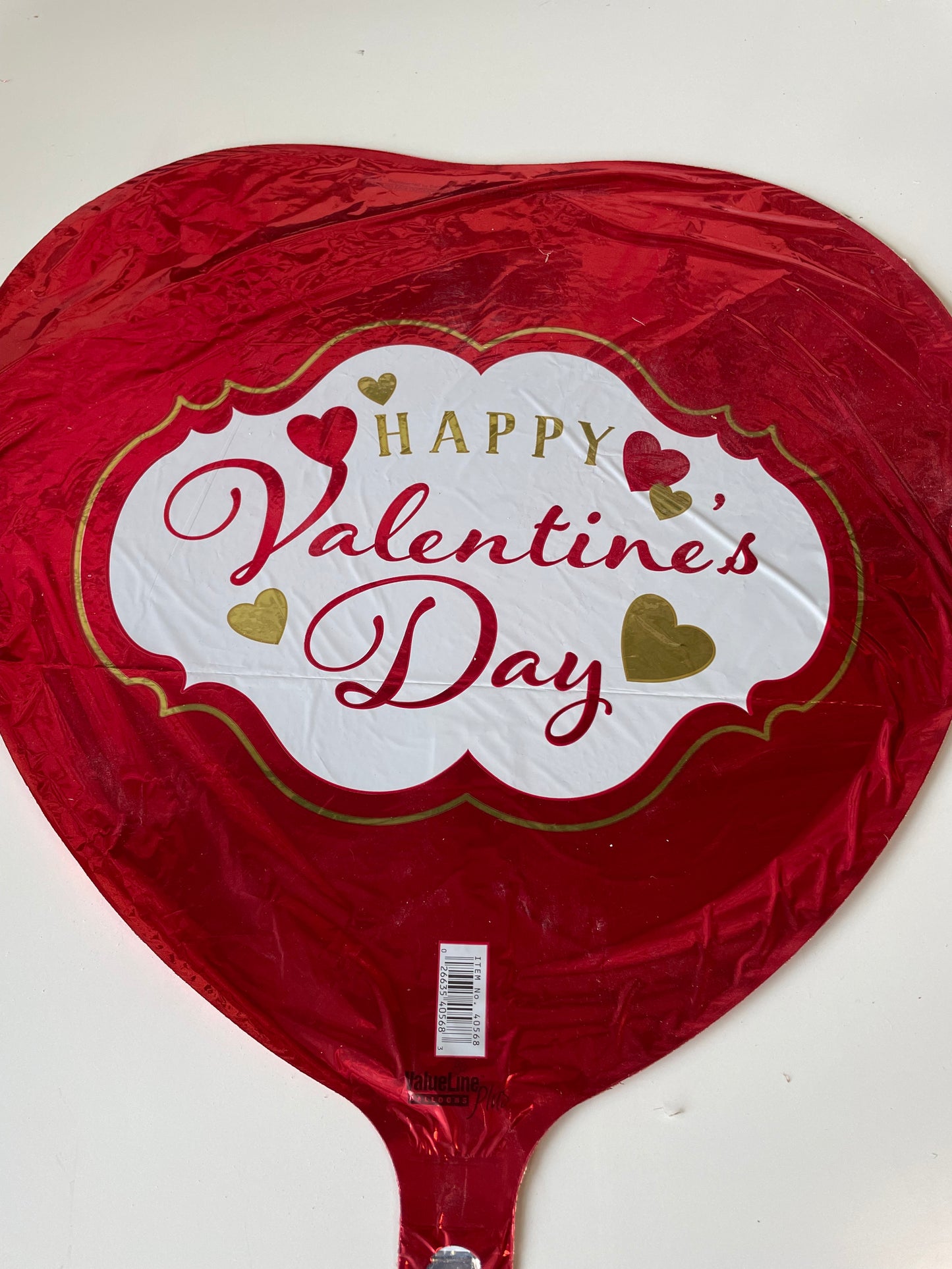 Happy Valentine's Day foil balloon, classic red heart