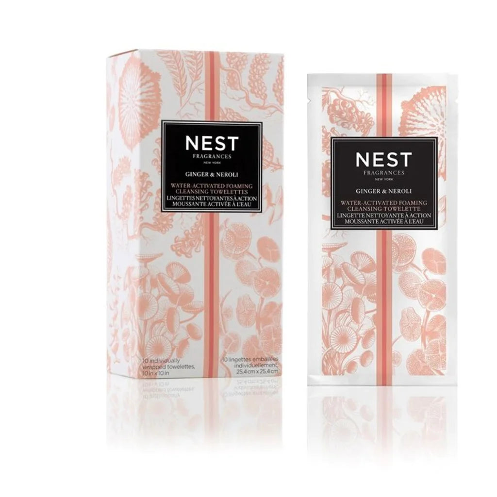 NEST Water-Activated Foaming Cleansing Towelettes (multiple scent options)