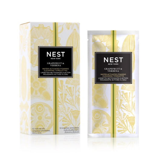NEST Water-Activated Foaming Cleansing Towelettes (multiple scent options)