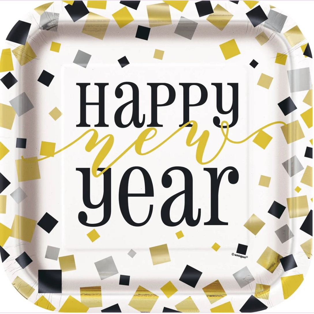 Happy New Year Plates