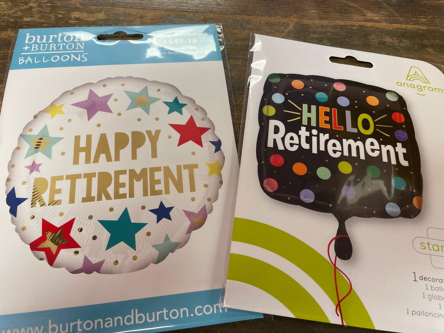 Retirement foil balloons