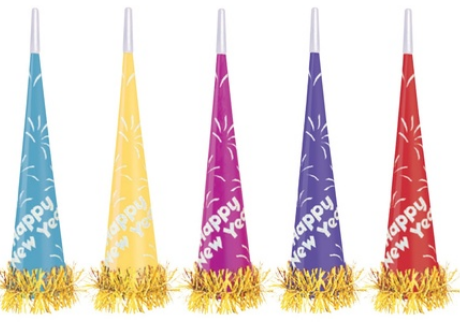 Happy New Year Fringed Party Horns