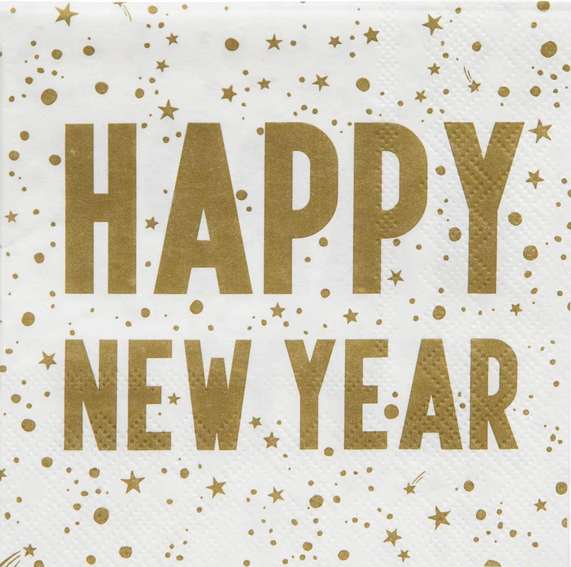 Happy New Year Cocktail Napkins by Talking Tables