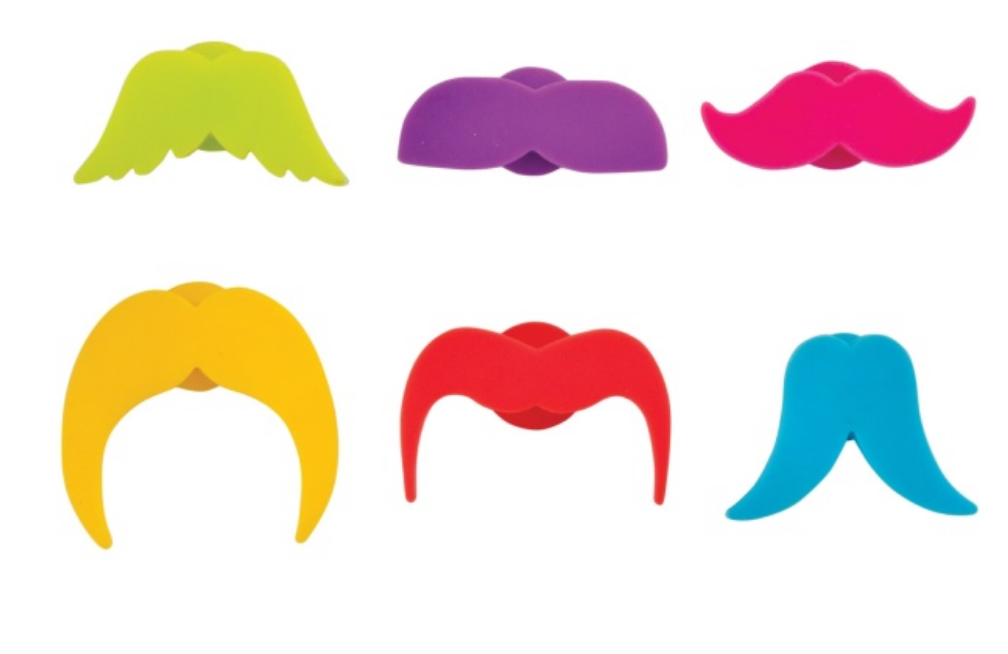 Whiskers Silicone Wine Charms set of 6