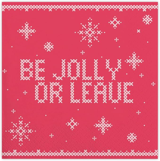 Be Jolly or Leave Cocktail Napkins