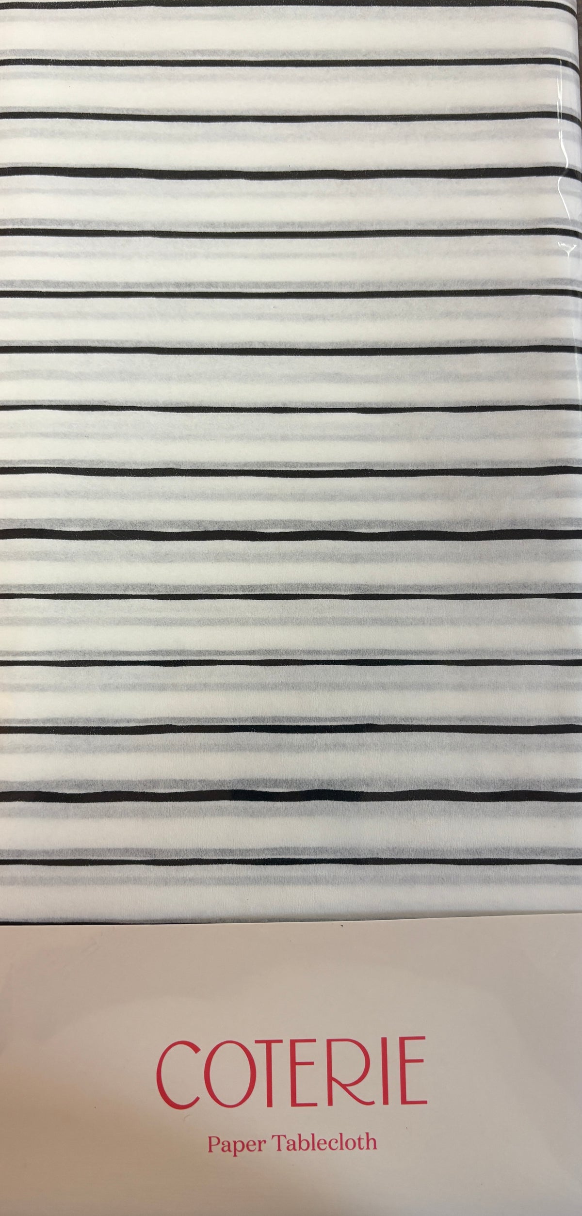 Black Pinstripe Tablecloth by Coterie