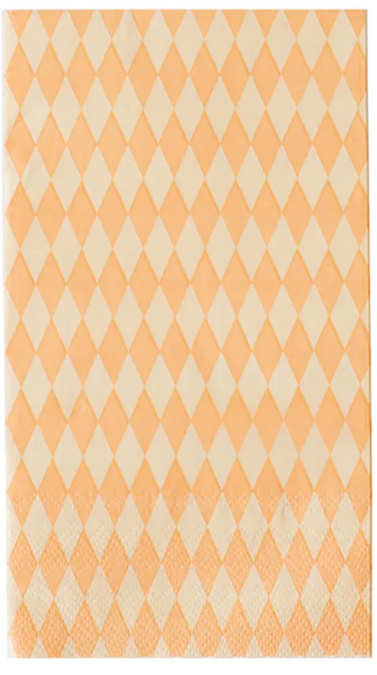 Check It Peaches & Cream Dinner Napkins by Jollity & Co