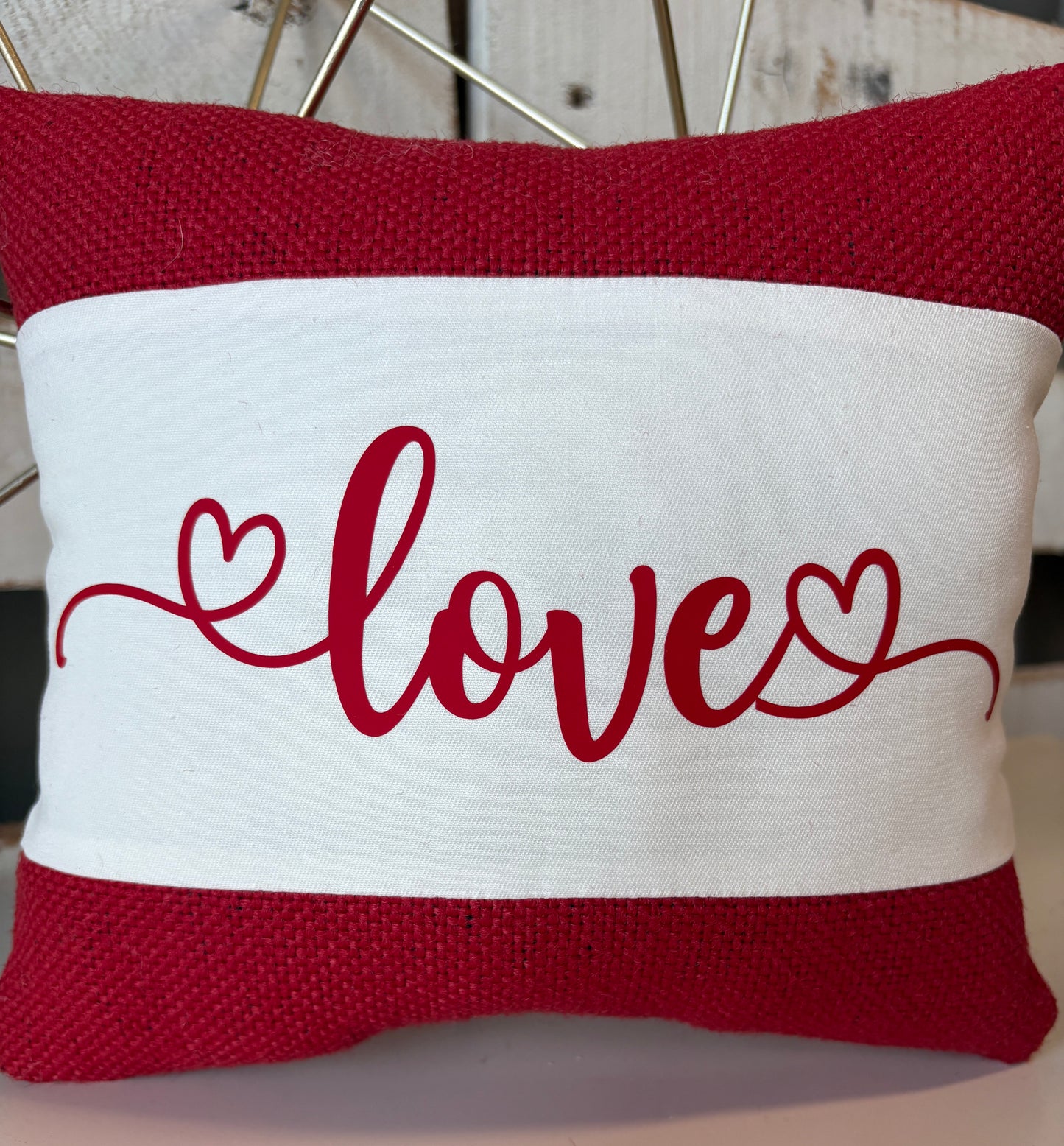 Valentine's Day Mini Pillow with Message