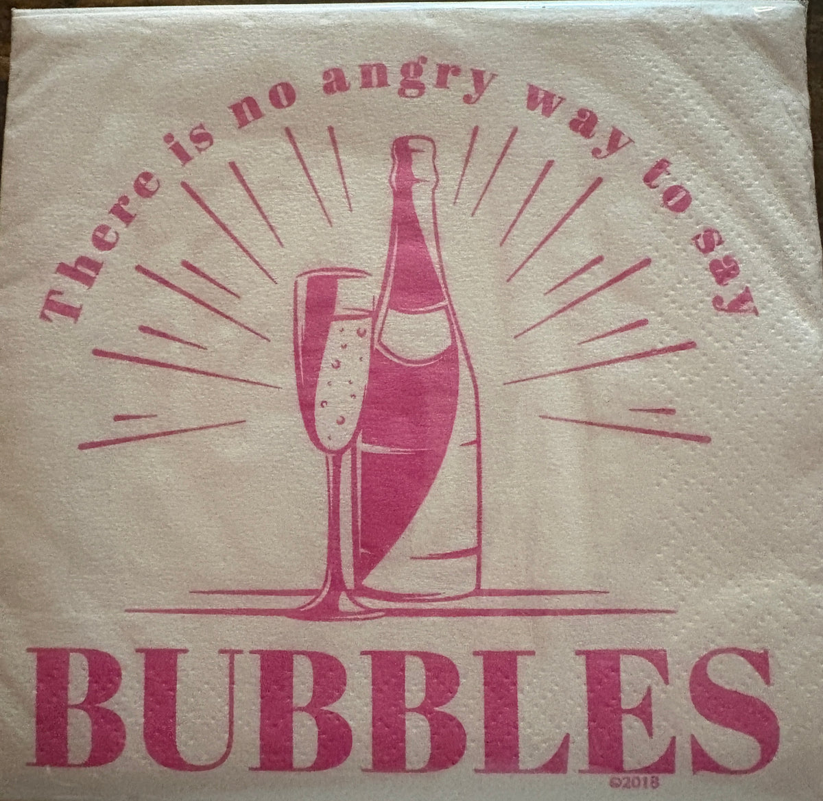 No Angry Way to Say Bubbles Cocktail Napkins