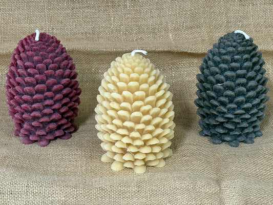Pine Cone Beeswax Candles
