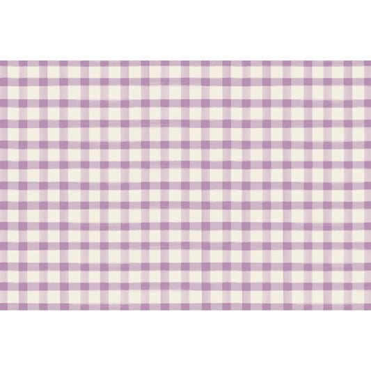 Hester & Cook Paper Placemats Lilac Painted Check