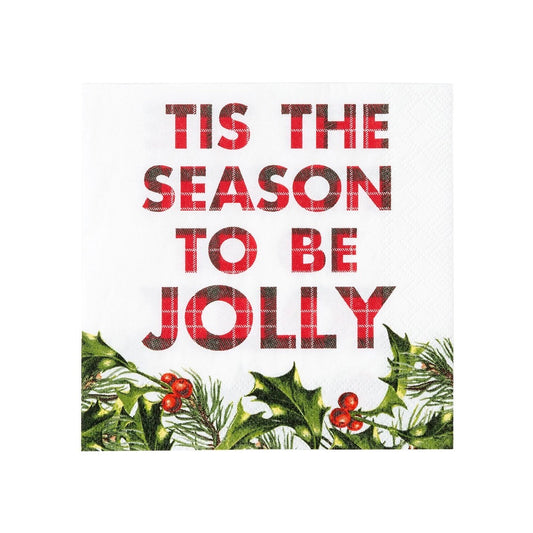 Tis the Season to be Jolly Cocktail Napkins