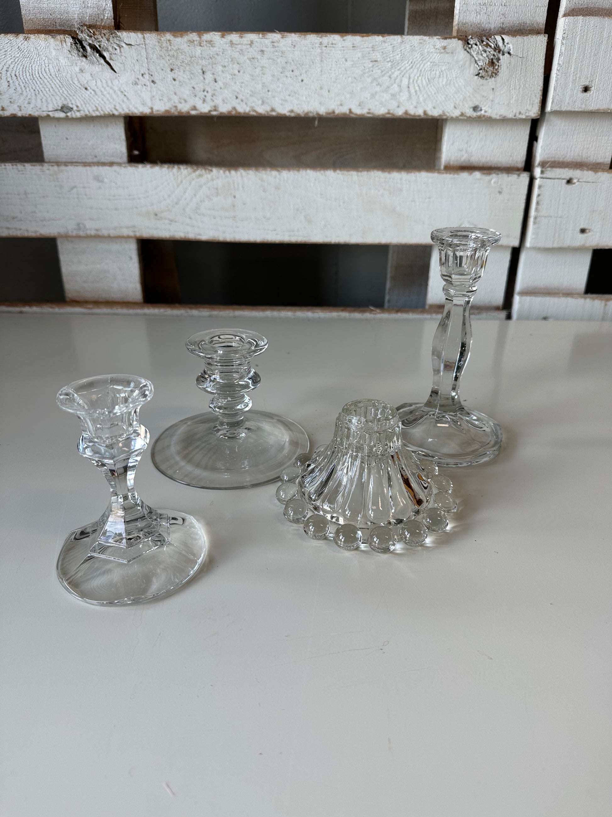 Assorted Glass Taper Candle Holders – Lavishfloral
