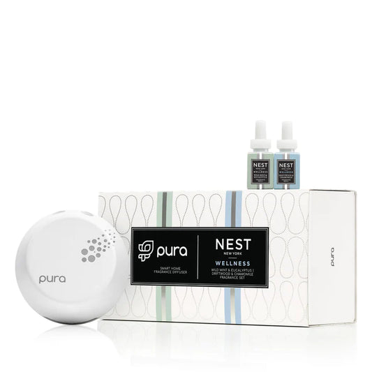 NEST Pura Smart Home Fragrance Diffuser Wild Mint & Eucalyptus/Driftwood & Chamomile